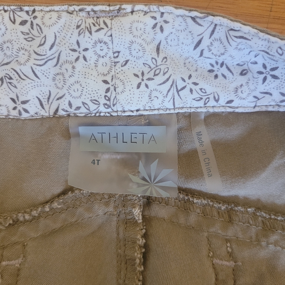Athleta Women Tencel Pant Wide Leg Tan 4 Tall 34.5" Inseam Lightweight Relaxed - Picture 5 of 13